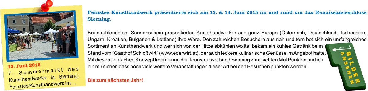 Kunsthandwerkmarkt Sierning 2015