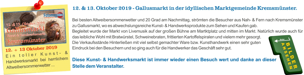 2019.10.12 + 13 - Gallusmarkt in Kremsmünster 